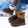 Bottes de neige tendance avec fourrure pour femmes